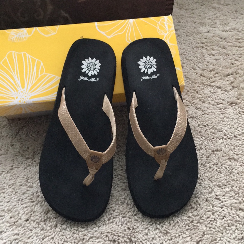Gold color flip flop